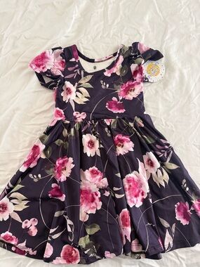 Charlie’s Project Floral NWT girls 3/4 t Dress with 4t Cat and Jack Top